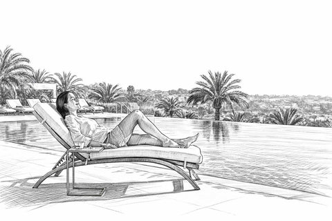 Coussin chaise longue | terrasse | piscine | plage